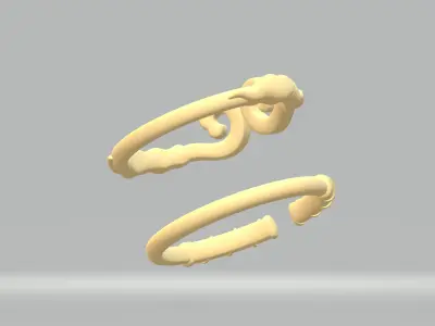  Golden Hoop Ring - Monkey King - Sun Wukong 3D print model