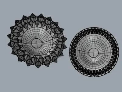 FLOWER GLASS PLATE  3D model
