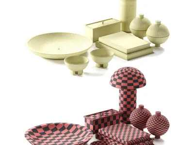 Decorative Set 01 3D model 4
