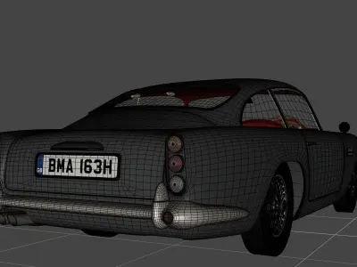aston martin db5 - 007 James Bond  Low-poly 3D model