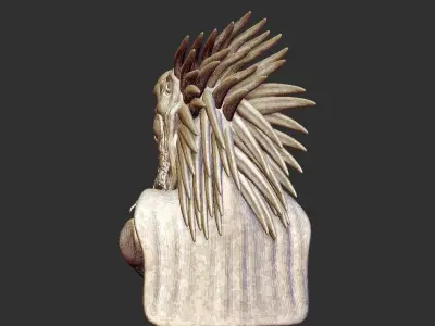 Aztec Warrior Bust 3D print model