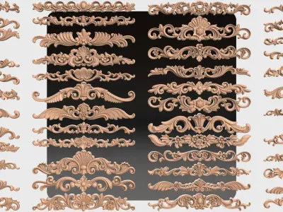 48 Carved decor for cnc 3D model