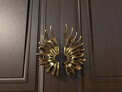 Coral Series Heavy Door Handle 3D print model