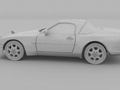 Porsche 944 Convertible rev 3D model