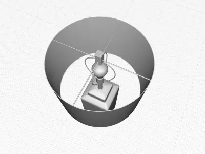 Loudoun Silver White Table Lamp 3D model