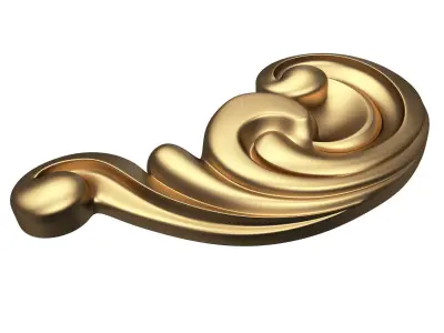 Carved Plaster Molding Decoration 027 Low-poly 3D model