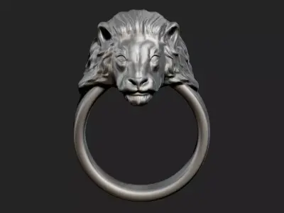 Lion ring 3D model