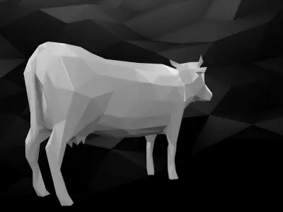 3D Printable Cow Model 3D print model