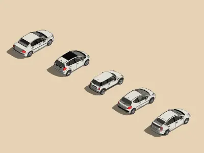 Revit HQ Car Pack Low-poly 3D model
