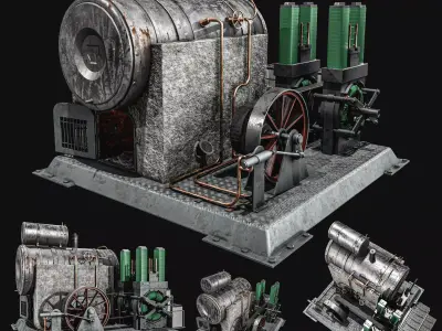 Steam Generator Low-poly 3D model