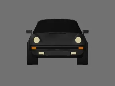 Gray Porsche 3D model