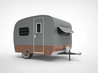 Camper Van Low-poly 3D model