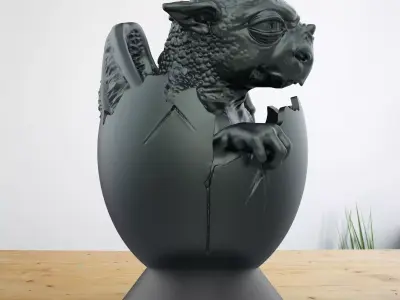 Newborn dragon 3D print model