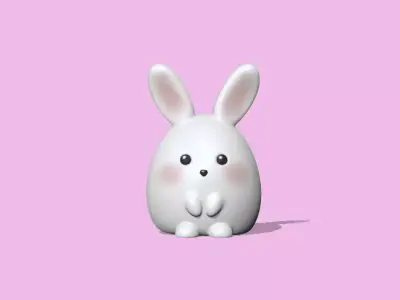Cute Bunny  3D print model