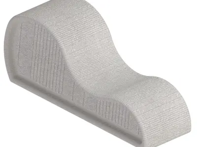 Premium Curved Chaise Lounge 3D print model