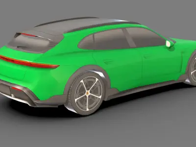 Low-poly Porsche 3D Models Low-poly 3D model