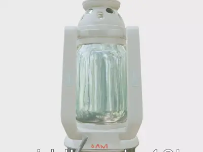 Solar Powered Robotic Lantern with Autonomous Charging Low-poly 3D model