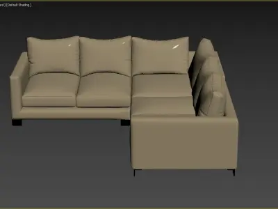 Sofa Zora small Square corner unit 258cm x 258cm 3D model