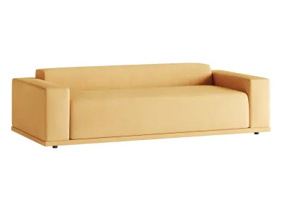 WHEAT PERFORMANCE VELVET SOFA 3D model