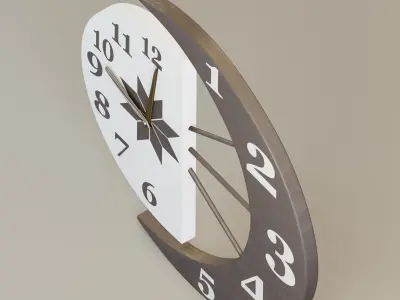 Lunar wall clock 3D model