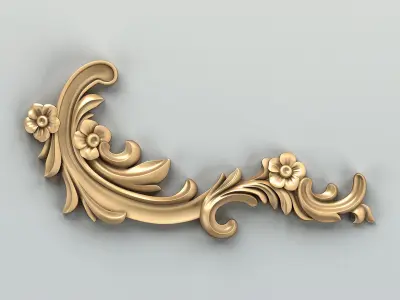 Corner decor 025 3D model