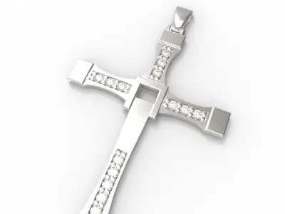 Cross Pendant Fast And Furious Vin Diesel Jewelry 3D print model