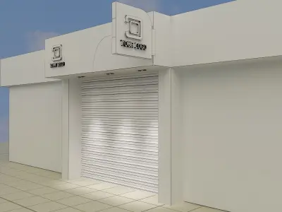 Car service entrance logo sign a615c 3D model