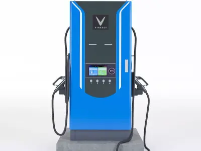 Electric Vehicle Charging Station 150kw Low-poly 3D model