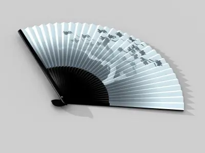 Traditional Japanese Fan 3D model