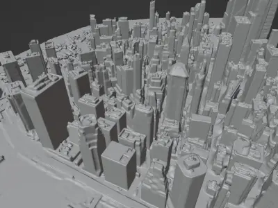 Manhatten Skyline Free 3D model
