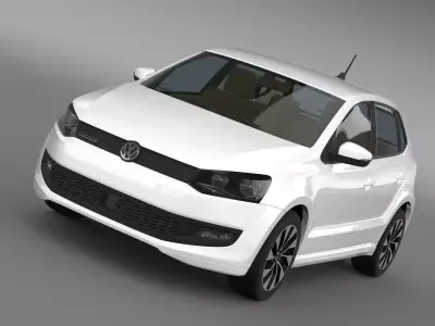 Volkswagen Polo BlueMotion 5d 2014 3D model