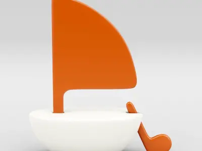 Toy Boat 3D model