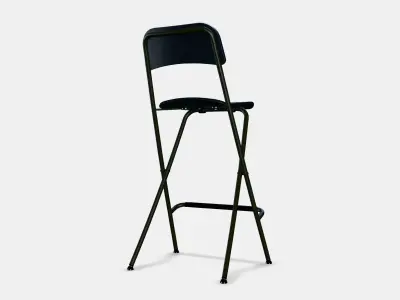 FRANKLIN Bar stool with backrest foldable 1 Low-poly 3D model