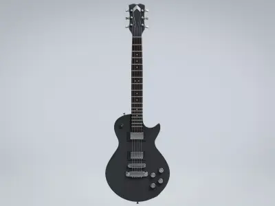 Guitar Gibson Black 3D Model Free 3D model