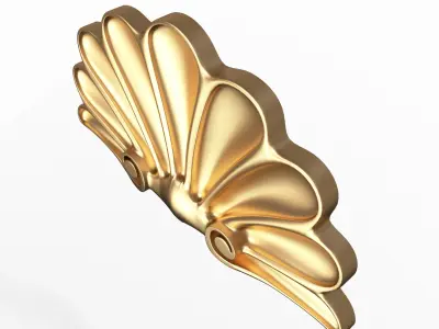 Shell Carved Decoration 02 Low-poly 3D model