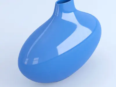 Blue Ceramic Vase 3D model