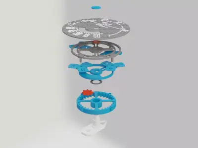 3D Printable CLOCK Movement Mechanism For Quartz Movement 3D print model