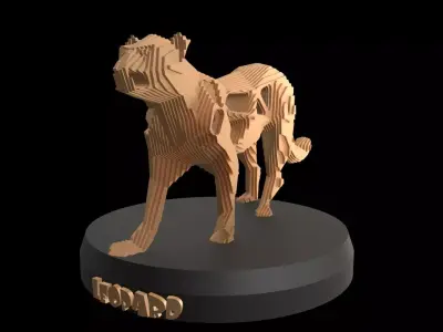 Parametric V Leopard Low-poly 3D model