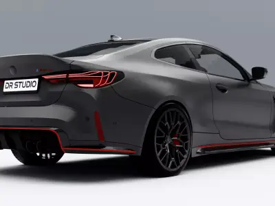 BMW M4csl Low-poly 3D model