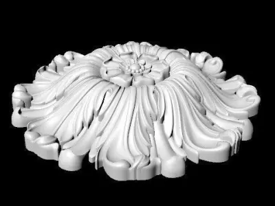 Central decor ornament for furniture 3D model 448