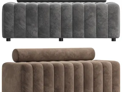 Melody Black Velvet Sofa By Zakisfurniture 3D model