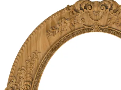 Carved picture frame STL 3D model 103