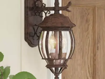 Gillian Outdoor Wall Lantern - 3 Colour 3D model