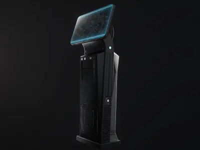 Sci-fi information panel 3D model