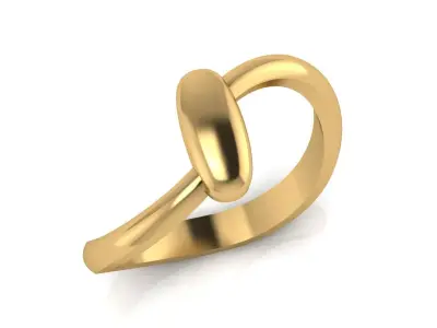 I alphabet baypass ring 3D print model