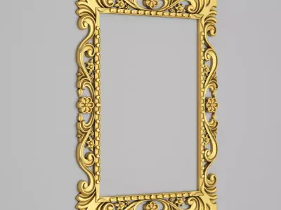 Classic Frame Mirror 001 3D model