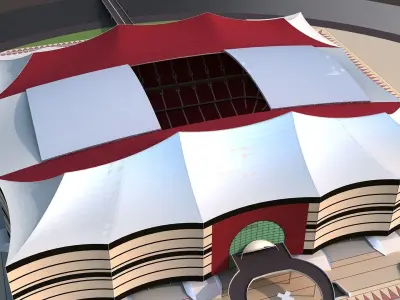 Al Bayt Stadium Low-poly 3D model