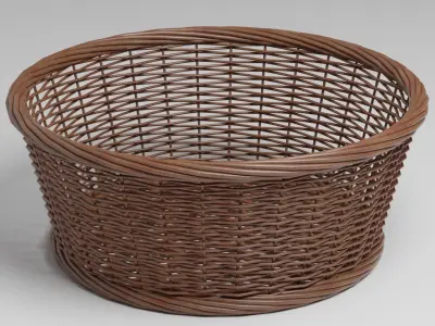 Wicker Basket Free 3D model purchase