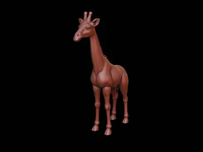 Giraffe Animal Sculpture 3D print model buy