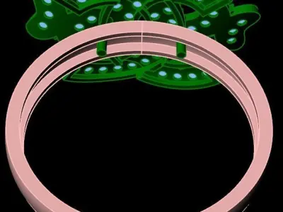 women ring 13 3D print model